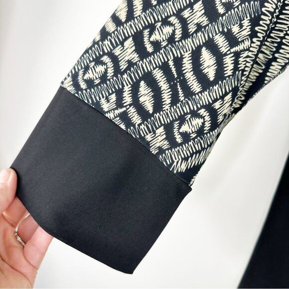 Papillon Black & White Mixed Pattern 3/4 Sleeve Dress Size - Picture 6 of 7